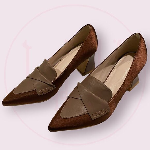 Women's Chunky Block Low Heels Pumps Work Office Dress Shoes Size 6 - Picture 2 of 9